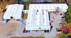 Overhead view of the plant facilities.